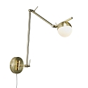 Nordlux Luminaire mural CONTINA G9 IP20, scintillant, laiton, blanc opale, blanche 