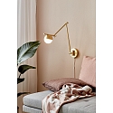 Nordlux Luminaire mural CONTINA G9 IP20, scintillant, laiton, blanc opale, blanche 