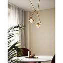 Nordlux Luminaire mural CONTINA G9 IP20, scintillant, laiton, blanc opale, blanche 