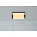 Nordlux LED Ceiling luminaire OJA SQUARE 29 Bathroom luminaire, 14,5W, 3000/4000K, 1600lm, IP54, ring black