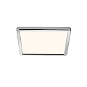 LED Ceiling luminaire OJA SQUARE 29 Bathroom luminaire, 14,5W, 3000/4000K, 1600lm, IP54, ring white and chrome