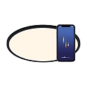 Nordlux Luminaire de plafond OJA SMART 42 Tunable White, contr�lable par Bluetooth IP20, noir mat gradable