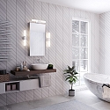 LED Bathroom luminaire HELVA DOUBLE BASIC LED Mirror luminaire, 9W, 3000K, 900lm, IP44, white