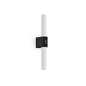 LED Bathroom luminaire HELVA DOUBLE BASIC LED Mirror luminaire, 9W, 3000K, 900lm, IP44, black