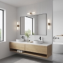 Nordlux wall luminaire HELVA DOUBLE BASIC IP44, wood, mat 