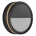 Luminaire mural d'ext�rieur AVA SMART LIGHT rond, programmable IP54, noir mat gradable