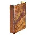 Luminaire mural d’extérieur FOLD 15 LED haut bas, angulaire, réglable, commutable IP54, corten, mat 