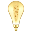Ampoule à filament forme standard SPIRAL DECO E27 8,5W 600lm 2000K CRI 80 gradable, or gradable