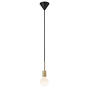 Nordlux Luminaire � suspension PACO � 1 flamme E27 IP20 mat, laiton, noir
