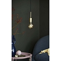 Nordlux Luminaire � suspension PACO � 1 flamme E27 IP20 mat, laiton, noir