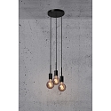 Luminaire � suspension PACO 3 flammes E27 IP20, mat, noir 