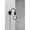 Luminaire mural PACO E27 IP20, mat, noir 