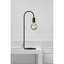 Lampe de table PACO E27 IP20, mat, noir 