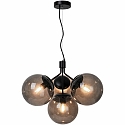 Luminaire à suspension IVONA 4 flammes E27 IP20 mat, noir