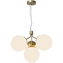 Luminaire à suspension IVONA 4 flammes E27 IP20 mat, laiton, blanche