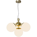 Nordlux Luminaire à suspension IVONA 4 flammes E27 IP20 mat, laiton, blanche