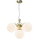 Nordlux Luminaire à suspension IVONA 4 flammes E27 IP20 mat, laiton, blanche