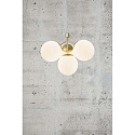 Nordlux Luminaire à suspension IVONA 4 flammes E27 IP20 mat, laiton, blanche