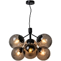 Luminaire à suspension IVONA 6 flammes E27 IP20 mat, noir , blanche