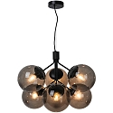 Luminaire à suspension IVONA 6 flammes E27 IP20 mat, noir , blanche