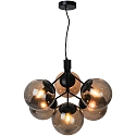 Luminaire à suspension IVONA 6 flammes E27 IP20 mat, noir , blanche