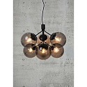 Luminaire à suspension IVONA 6 flammes E27 IP20 mat, noir , blanche