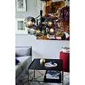 Luminaire à suspension IVONA 6 flammes E27 IP20 mat, noir , blanche