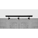 Luminaire de plafond OMARI 3 flammes IP20, mat, noir