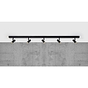 Luminaire de plafond OMARI 5 flammes IP20, mat, noir