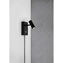 Nordlux Luminaire mural OMARI IP20, mat, noir 