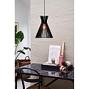 Luminaire à suspension GROA 35 E27 IP20, mat, noir 