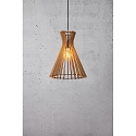 Nordlux Luminaire à suspension GROA 35 E27 IP20, marron, mat, noir 