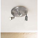 Nordlux Luminaire de plafond AVENUE LED RONDELL 3 flammes GU10 IP20, acier bross� 
