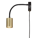 Nordlux Luminaire mural EXPLORE FLEX ARM avec interrupteur, avec prise de courant GU10 IP20, laiton bross�, noir mat 