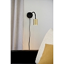 Nordlux Luminaire mural EXPLORE FLEX ARM avec interrupteur, avec prise de courant GU10 IP20, laiton bross�, noir mat 