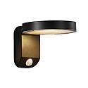 LED Wall luminaire RICA ROUND Solar luminaire, 5W, 3000K, IP44, black