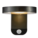 Nordlux LED Wall luminaire RICA ROUND Solar luminaire, 5W, 3000K, IP44, black