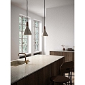 Luminaire à suspension NORI 18 E27 IP20 noir , acier brossé gradable