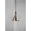 Luminaire à suspension NORI 18 E27 IP20 noir , acier brossé gradable