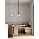 design for the people by Nordlux Luminaire à suspension NORI 27 E27 IP20, scintillant, noir , blanche gradable