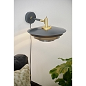 Luminaire mural BRETAGNE G9 IP20, gris, laiton brossé 