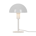 Lampe de table ELLEN MINI semi-circulaire, avec interrupteur, avec douille E14 IP20, scintillant, blanche 