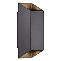 Luminaire mural d�ext�rieur NICO SQUARE 22 haut bas, angulaire GU10 IP54, noir gradable