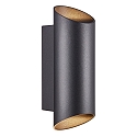 Luminaire mural d�ext�rieur NICO ROUND 22 haut bas, cylindrique GU10 IP54, noir gradable