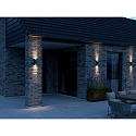 Nordlux Luminaire mural d�ext�rieur NICO ROUND 22 haut bas, cylindrique GU10 IP54, noir gradable