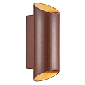 Luminaire mural d�ext�rieur NICO ROUND 22 haut bas, cylindrique GU10 IP54, rouille gradable