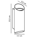 Nordlux Luminaire mural d�ext�rieur NICO ROUND 22 haut bas, cylindrique GU10 IP54, anthrazit gradable