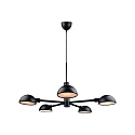Luminaire � suspension NOMI 5 flammes E14 IP20, noir mat 