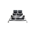 Nordlux Downlight FREMONT lot de 3 IP65, noir gradable