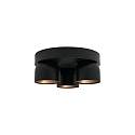 Nordlux ceiling luminaire PITCHER 3 flames GU10 IP20, black dimmable